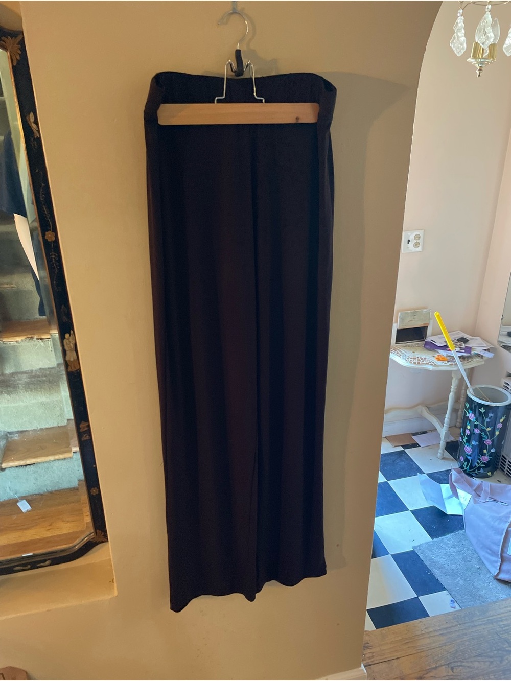 Susan Graver brown wide leg dress pants